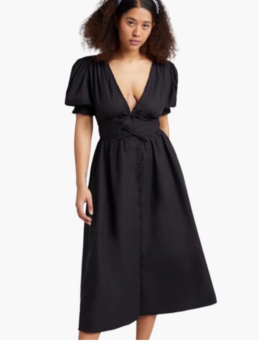 Hill House Sabrina Nap Dress in Black Dot